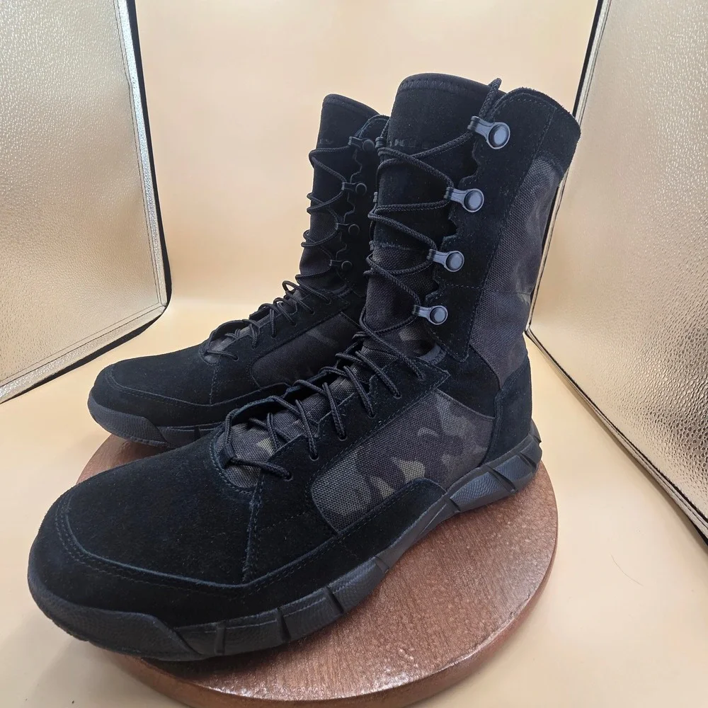 Oakley Light Assault 2 Tactical Boots Mens 11.5 Black Multicam 11188 Camo Suede